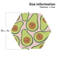 thumbnail image 3 of Kll Hexagon Drink Coasters Set Of 4,Pu Leather Absorbent Coasters Set Decorative Coffee Cup Coasters Housewarming Gift For Home Decor-Cute Avocado, 3 of 9