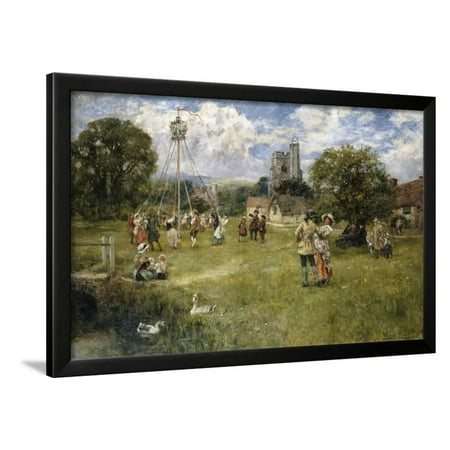 Come Join in the Maypole Dance by Henry John Yeend King Framed Print Wall Art
