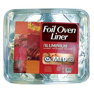 50 Pack Disposable Foil Oven Liners Aluminum 18 x 15 Silver Drip
