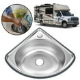 thumbnail image 6 of Rv Kitchen Sink Steel Bathroom Sink Camping Steel Single Sink Bar Small Car ,Durable Material, 6 of 7