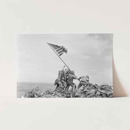 Kna Prints - Raising The Flag On Iwo Jima Usa World Wart Two Pacific Wall Art Poster Print - Kir 8173, UNFRAMED-16x24