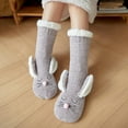 thumbnail image 3 of Dyfzdhu Women Cartoon Floor Socks Thickened Warm Sleep Socks Slippers Socks, 3 of 4