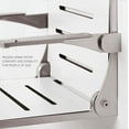 thumbnail image 6 of seachrome silhouette comfort folding shower bench seat with arms, grey seat with silver frame (shafar-185155-pgs-s-sl-sl), 6 of 7
