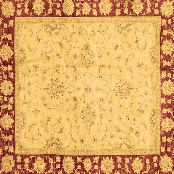 Ahgly Company Indoor Square Oriental Brown Traditional Area Rugs, 4' Square