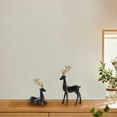 thumbnail image 4 of HCTSHG Christmas Reindeer Figurines 2pcs Resin Couple Deer Sculptures Mini Xmas Deer Statue Animal Table Centerpiece for Home Living Room Office Decor, 4 of 4
