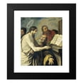 thumbnail image 2 of Claude Vignon 12x14 Black Modern Framed Museum Art Print Titled - Christ Instructs Peter to Feed My Sheep (1624), 2 of 5