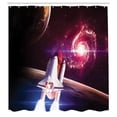 thumbnail image 3 of Ambesonne Galaxy Shower Curtain, Milky Way Galactic Theme, 69"Wx70"L, Magenta White, 3 of 5
