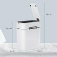 thumbnail image 7 of PayLessHere Bathroom Trash Can with Lid 2.2 Gallon ，Small Slim Garbage Can for Office, (White, 1), 7 of 7
