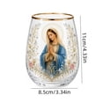 thumbnail image 2 of Limited Edition Mary Morning Prayer Glass Tea Cup, Christian Faith Stemless Glass Mug for Coffee & Tea, Inspirational Prayer Mug for Women, Bible Study Devotional Cup, Religious Christian Gift, 2 of 7