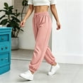thumbnail image 4 of FSYBOA Girls Sweatpants Size 10-12T, Drawstring Relaxed Fit Elastic Bottom Casual Kids Fall Joggers Pants with Pockets Pink, 4 of 8