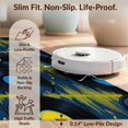 thumbnail image 6 of Design&I 8'x10' Washable Area Rug Sleek Flatweave Pet Friendly Funky Audio Recording Art With Repeating Circle And Bar Graphics for King Size Bedroom, Under Bed, 6 of 7