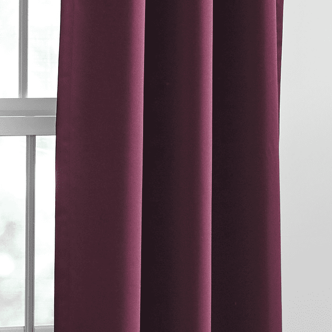Mainstays Room Darkening Rod Pocket Curtain Panel Pair, Set of 2, Burgundy, 30 in x 63 in
