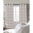 thumbnail image 3 of Pink Strips Blackout Curtains for Bedroom Living Room, Classic Pink Lines 84 In Long Thermal Insulated Room Darkening Drapes Grommet Window Treatments, 52 x 84 In, 3 of 9