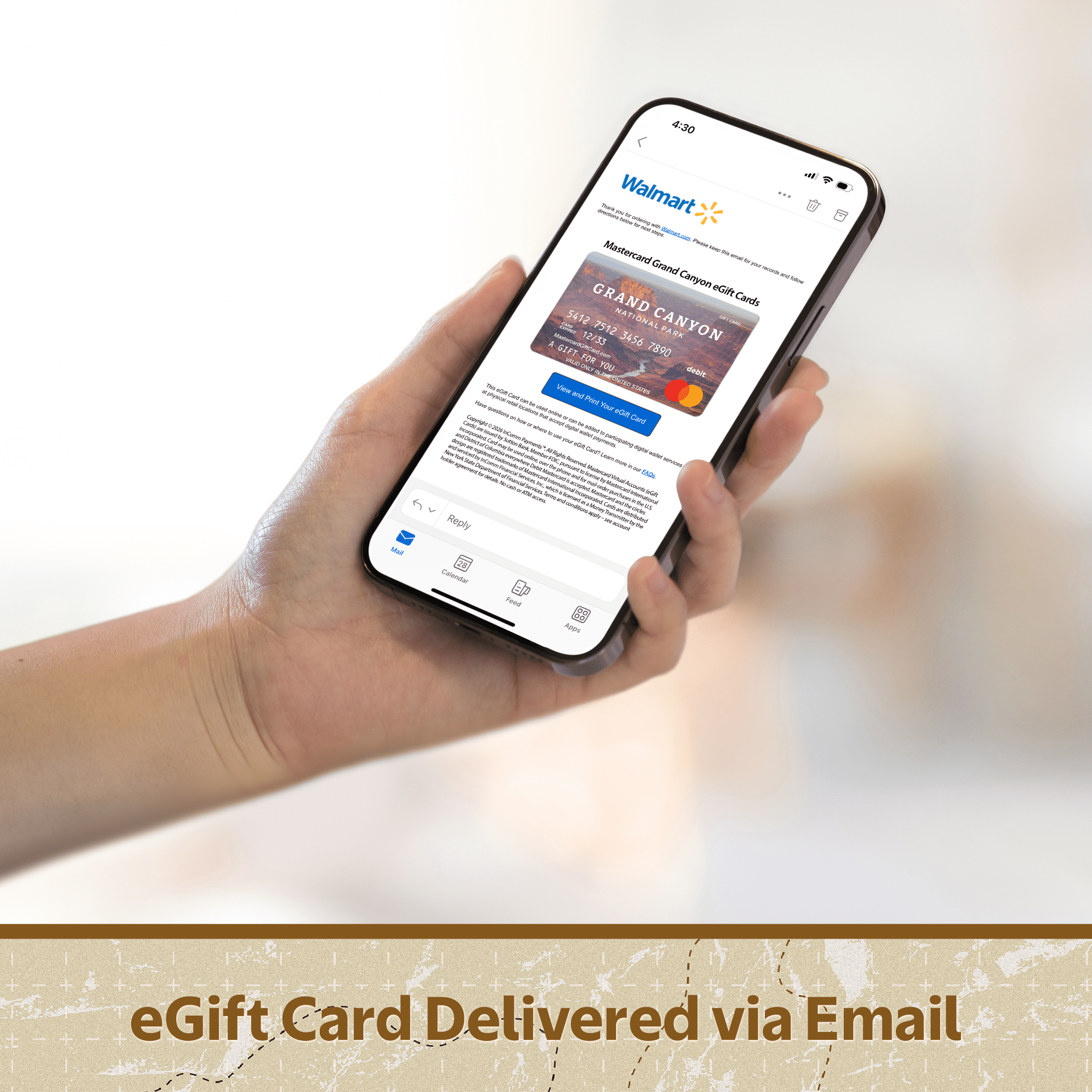 Mastercard® $20-$500 eGift Card Grand Canyon (Plus $6.84 Purchase Fee) [Email Delivery]