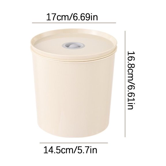 Transparent Sealed Food Storage Bucket,Moisture Proof Mold Proof Air Tight PET Container,Stackable Space Saving Large Opening Organizer,Household Snacks Grains Dry Food Storage Box