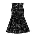 thumbnail image 4 of FOR U DESIGNS Math Theme Tank Top Dress Kids Summer Sleeveless Beach Dress for Girls 5-6 Years Old Lightweight Black Flare Midi Princess Dresses Party Dress, 4 of 6