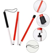 Foldable Walking Cane Aluminum Reflective Folding Walking Stick Folding Blind Cane for Blind People and Vision Impaired