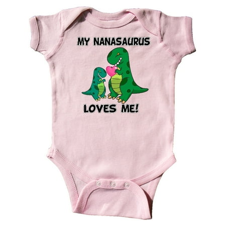 

Inktastic My Nanasaurus Loves Me Gift Baby Boy or Baby Girl Bodysuit