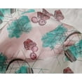 thumbnail image 4 of oneOone Silk Tabby Turquoise Green Fabric Direction Compass Bag & Headphone Travel Dress Material Fabric Print Fabric By The Yard 42 Inch Wide, 4 of 4
