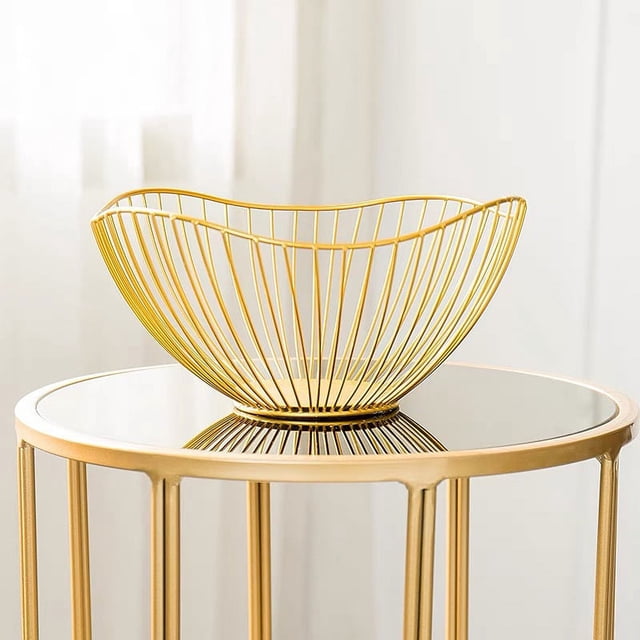 Cesta de frutas sencilla, estilo nórdico, plato de frutas para el hogar, plato de frutas de hierro para sala de estar, merienda, cuenco de frutas creativo, cesta de almacenamiento