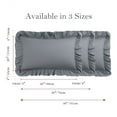 thumbnail image 7 of PiccoCasa Polyester Ruffle Pillowcases 2 Pcs with Envelope Dark Gray Queen, 7 of 7
