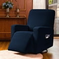thumbnail image 2 of Subrtex Stretch 1-Piece Recliner Chair Cover Textured Grid Slipcover with Pockets, 2 of 6