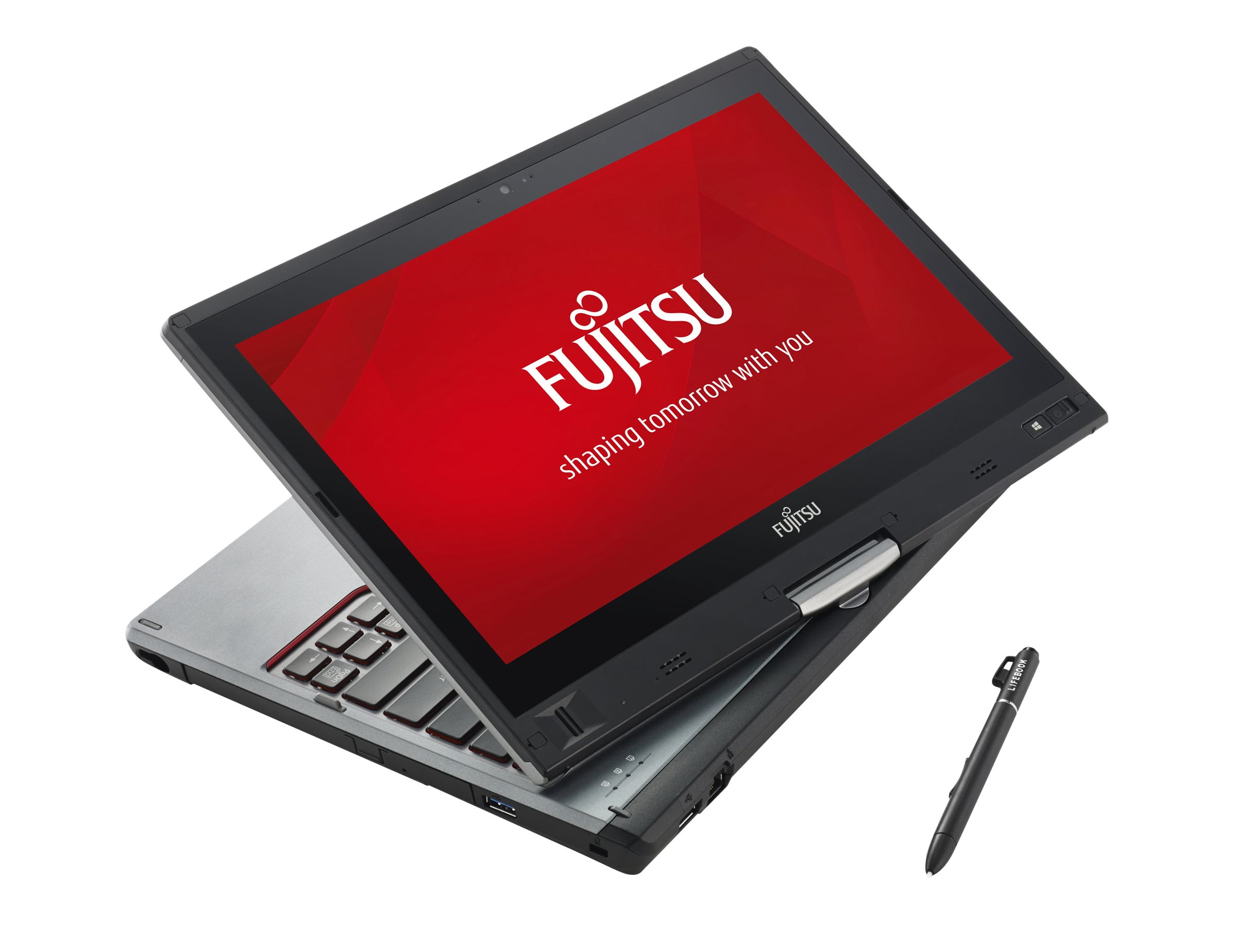 Fujitsu LIFEBOOK T725 - Convertible - Intel Core i5 - 5200U / up to 2.7 GHz  - Win 7 Pro 64-bit (includes Win 8.1 Pro 64-bit License) - HD Graphics 
