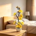 thumbnail image 5 of Potted Silk Fake Flowers Tabletop Decor, Small Artificial Plants Indoor with Adjustable Branches&Ceramic Pot for Tea Living Room Study Desk Home Decor, 5 of 6