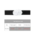 thumbnail image 4 of INSPIRE CHIC Women's Elastic Wide Waist Belt, Large Double-Flower Stretchy Corset Sweet Elegant Casual for Dress 68x6cm/26.8x2.4 inches(LxW) White, 4 of 6