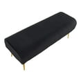 thumbnail image 5 of Lumisource Marla Gold Steel And Black Velvet Pleated Bench BC-MARLAPLT AUVBK, 5 of 6