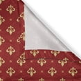 thumbnail image 4 of Ambesonne Fleur De Lis Valance Pack of 2, Epideictic Monarch Art, 54"X18", Vermilion and Mustard, 4 of 5