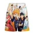 thumbnail image 4 of Anime Haikyuu Men's Pajama Pants Sleepwear Lounge Shorts Bottoms Summer Daily Cozy Soft Ice Silk Pajama Shorts Lightweight Home Beach Shorts, 4 of 8
