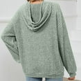 thumbnail image 4 of BiZtdJrK Womens Ribbed Knit Sweater Long Sleeve Pullover Sweatshirt Solid Color Fall Winter Loungewear Mint Green XXL, 4 of 7