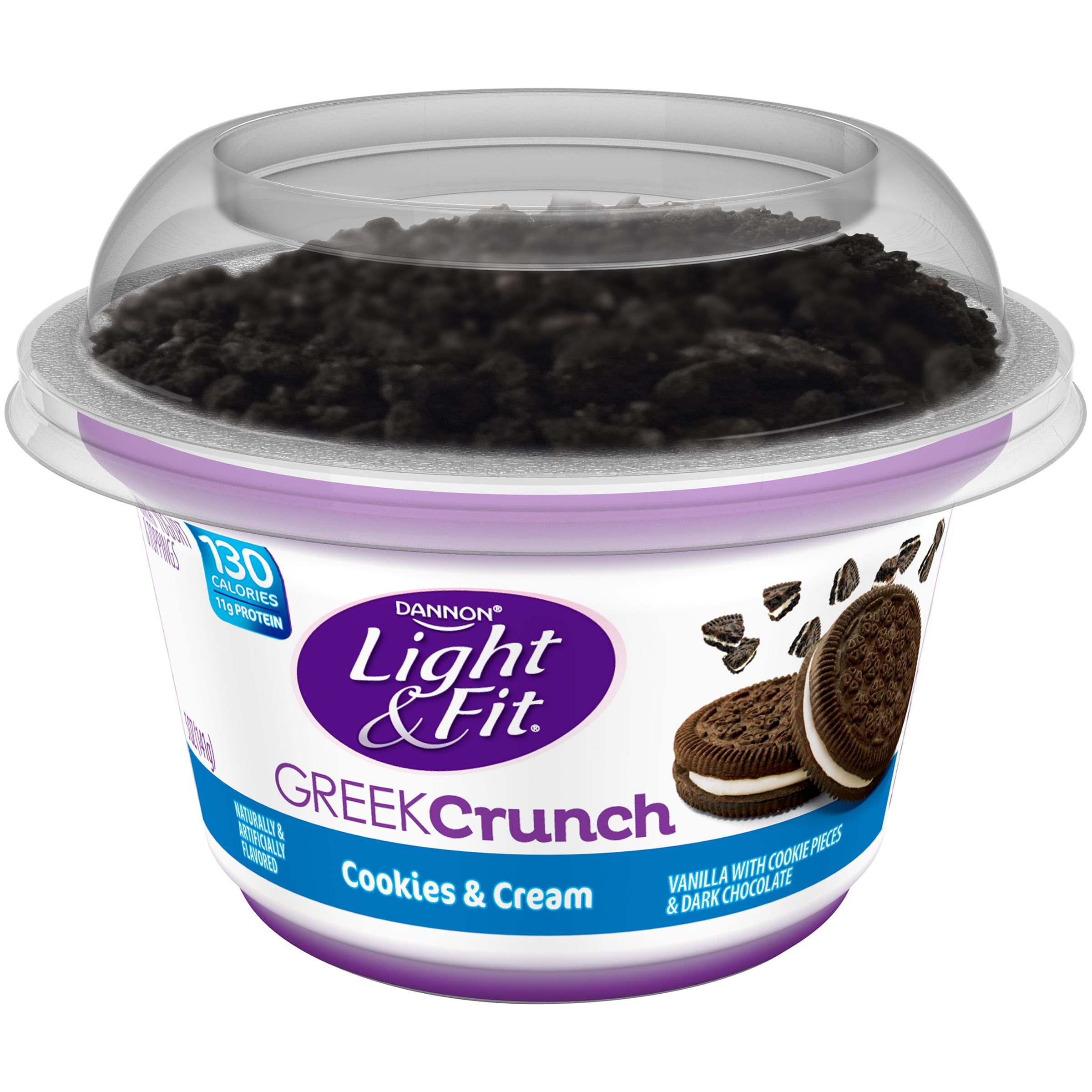 Light & Fit Crunch Nonfat Greek with Cookies & Cream Toppings Yogurt, 5