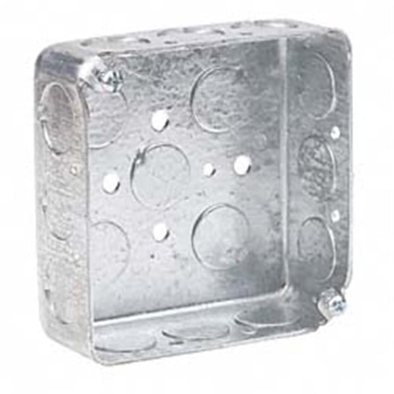 Hubbel Electric Raco 4in. Square Box With 12 Side & 5 Bottom Knockouts