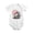 White, variant on Wolf Cub Howling At Pink Moon Baby Bodysuit, 100% Cotton Short Sleeve Snap Romper, 0-12 Months