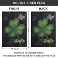 thumbnail image 4 of St. Patrick's Day Yard Flags Irish Holiday Outdoor Flag Shamrock Clovers Green Farmhouse Yard Flags 12.5''×18'' Burlap Vertical Double Sided House Flag for Home,Garden Decor, 4 of 4