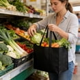 thumbnail image 5 of Msgweeeg Shopping Bags for Groceries Reusable Bags Reusable Grocery Bags Shopping Bags for Groceries Foldable with Long Handle, 5 of 7