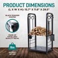 thumbnail image 2 of Porte-bûches de Foyer, Étagère à Bois à 2 Tablettes pour Usage Intérieur/extérieur, Étagère de Rangement en Bois Robuste Supporte 220 Lb, Comprend des Outils et des Accessoires pour Foyer, 2 of 8