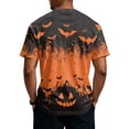 thumbnail image 7 of Halloween Shirts for Men Short Sleeve T-Shirts Pumpkin Bat All Over Pumpkin Print Novelty Spooky Holiday Tops Orange L, 7 of 7