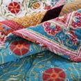 thumbnail image 5 of Greenland Home Fashions Thalia Reversible Cotton Quilt Set, Velvet Embellished, 3-Piece Full/Queen, Tango, 5 of 6