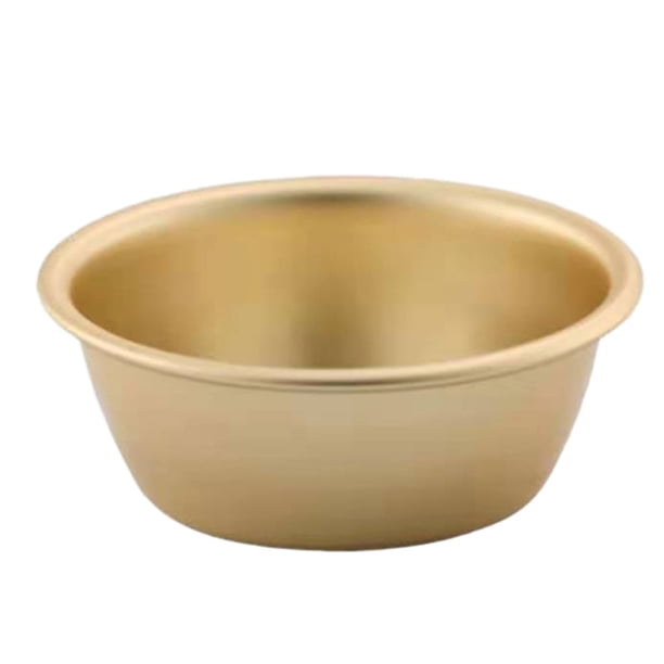 Matsuzay Cuenco de arroz de aluminio coreano fácil de limpiar, cuencos Makgeolli de aplicación amplia, ligeros y portátiles Mostrada Como se muestra 13.5 cm