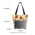 thumbnail image 5 of Gaeub Cherries and Ladybirds Printed Tote Bag Grocery Bag Reusable Shoulder Bag with Zip for School Kitchen Park DIY, 5 of 9