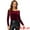 Burgundy, variant on DARING DIVA Velvet Off Shoulder Long Sleeve Tops Dark XL Burgundy