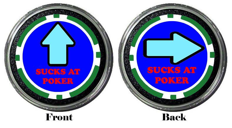 Sucks at Poker Arrow Protector Holdem Poker Chip/Card Cover Card Guard 