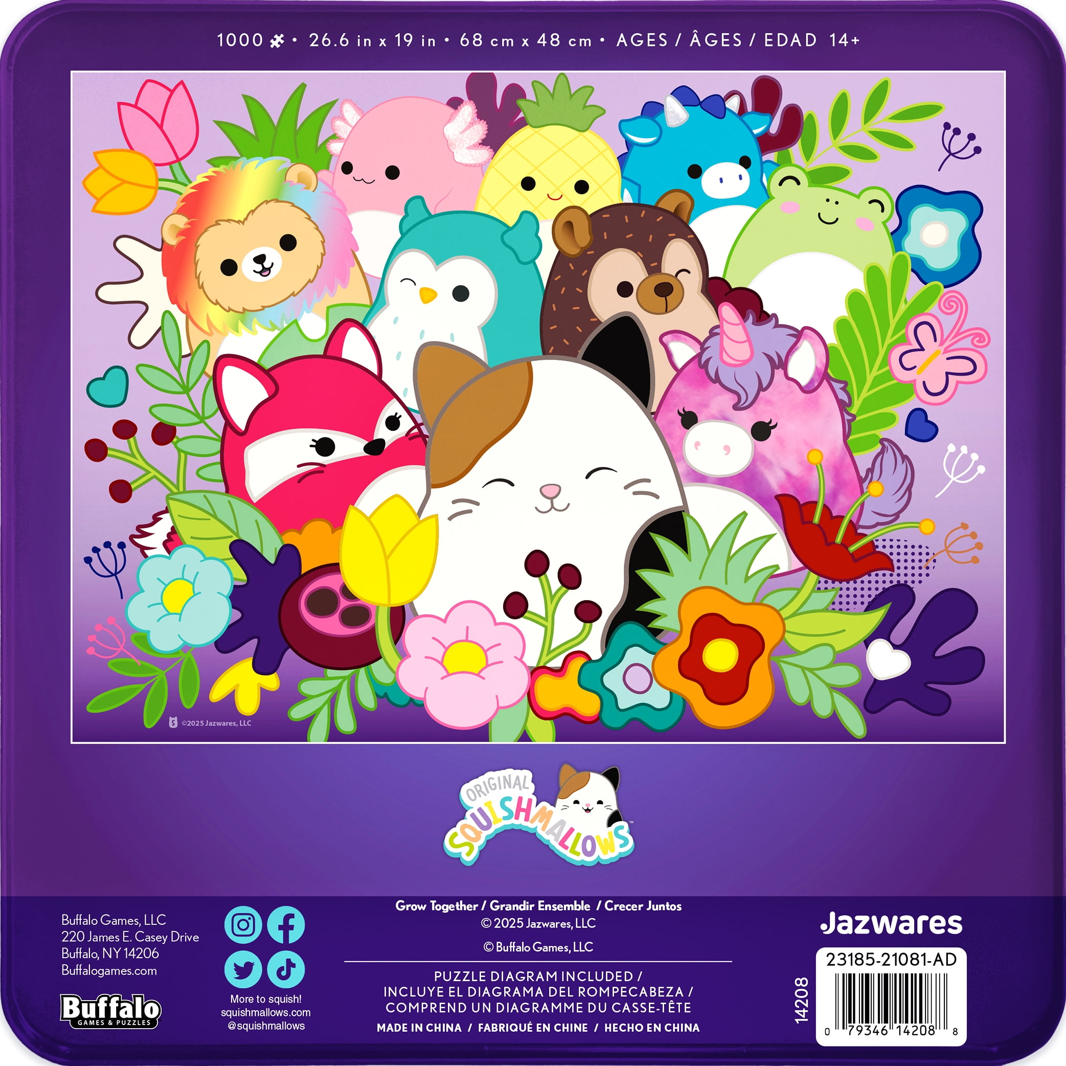 Buffalo Games Squishmallows Grow Together 1000-Piece Interlocking Jigsaw Puzzle