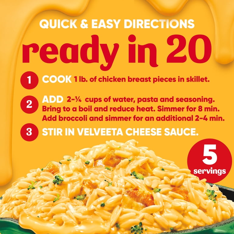 6 pack) Velveeta Skillets Chicken Pasta Dinner Kit with Broccoli