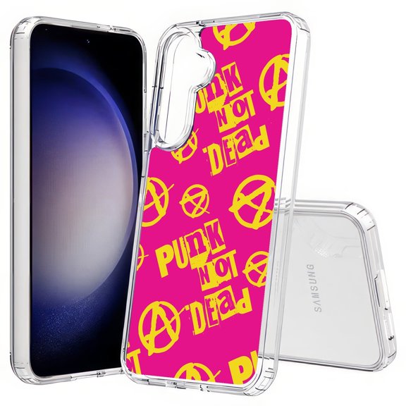 TalkingCase Slim Fit Phone Case Compatible for Samsung Galaxy S25 Plus(Not S25/ S25 Ultra), Punk Rock Not Dead 2 Print, Lightweight,Flexible, USA Print