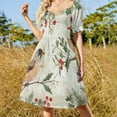 thumbnail image 6 of Womens Casual Dresses Kat13_19292_junk_journal_pattern_christmas_98c18af4-2b8a-4437-a4cc-67a8806882d8_1 Short Sleeve Dress Summer Dresses for Women 2025, 6 of 7
