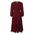 thumbnail image 5 of Women's Fall Long Sleeve Maxi Dresses 2024 Casual Crew Neck Dot Tiered Flowy A Line Wedding Guest Maxi Dress plus Size Formal Long Sleeve Dress for Women Silk Dress plus Size Satin Dress Womens Wrap, 5 of 7